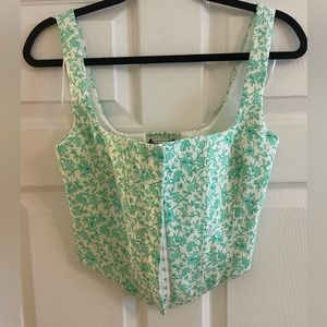 NWT Zara corset crop tank top
